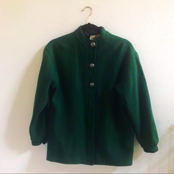 Jackets & Blazers - Vintage Emerald Woolen Ski Coat 🎿